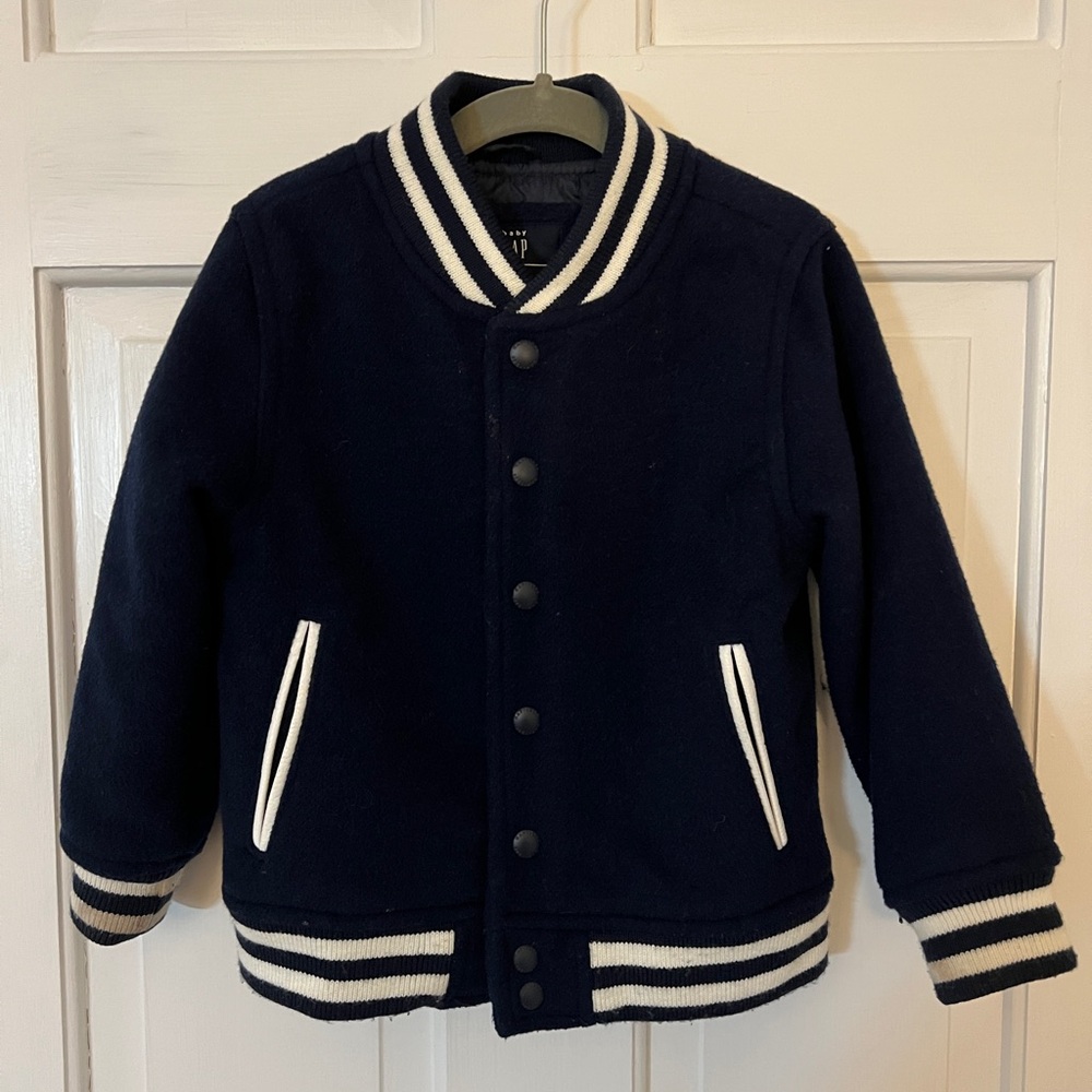 Navy Toddler Varsity Jacket